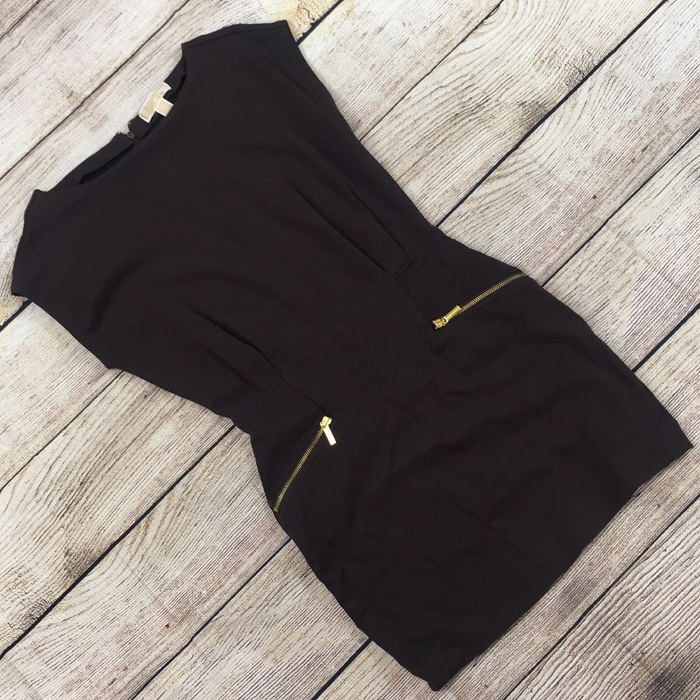 Michael Kors Brown and gold pocket dress BNWT!